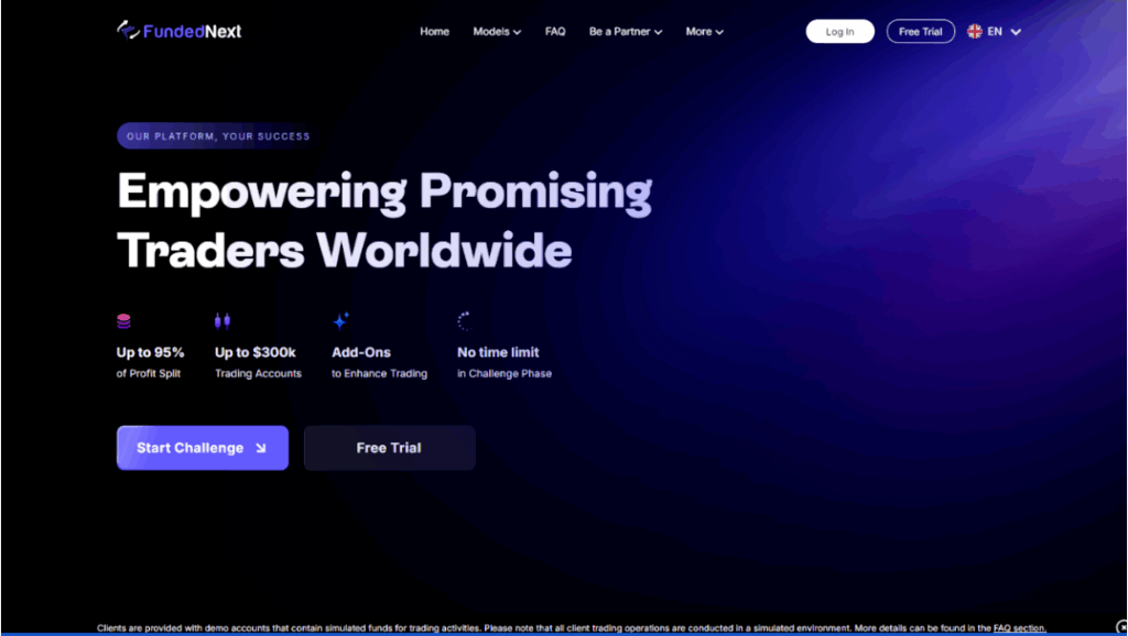 FundedNext proprietary trading platform, rules, and overview - Preview 2